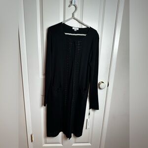 Calvin Klein Black Long Sleeve open cardigan